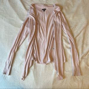 Express Light Pink Asymmetrical Hem Cardigan Size Small Baby Pink